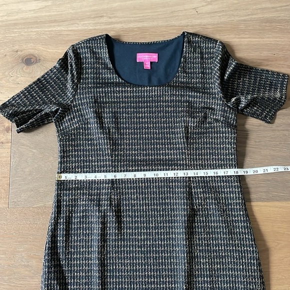 Isaac Mizrahi Live! Petite Always Isaac Lurex Fringe Hem Dress Size MP - Picture 5 of 12